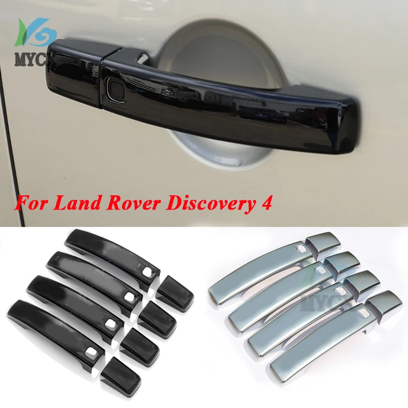 8PCS ABS Chrome Door Handle Cover Trim For Range Rover Sport / Land Rover LR4 Discovery 4/Freelander 2 /With 4 Smart Keyhole