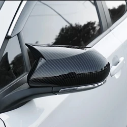 ABS Carbon Fiber Side Door Rearview Mirrors Cover Trims For Toyota CHR Camry Prius Avalon 2016 2017 2018-2022 3D Car Accessories