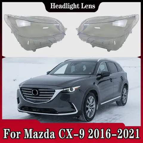 Headlight Lens For Mazda CX-9 2016 2017 2018 2019 2020 2021 Transparent Headlamp Cover Plexiglass Replace Original Lampshade