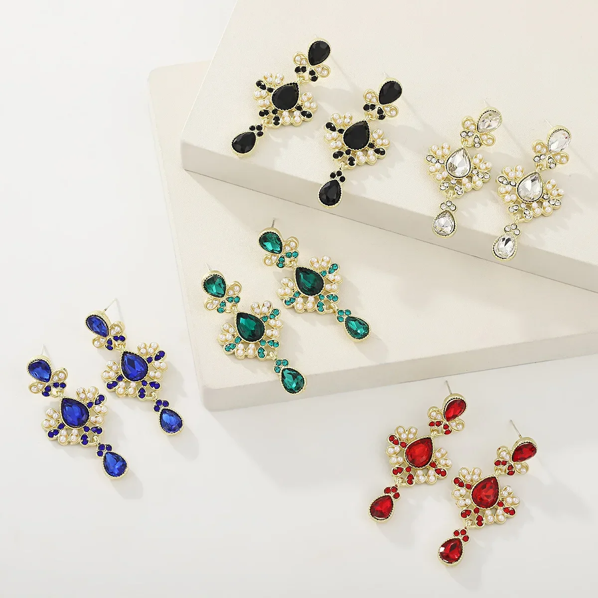 Новые длинные ювелирные изделия с кисточками во французском стиле, женские серьги, модные ретро-серьги с кристаллами для женщин, серьги с каплями воды