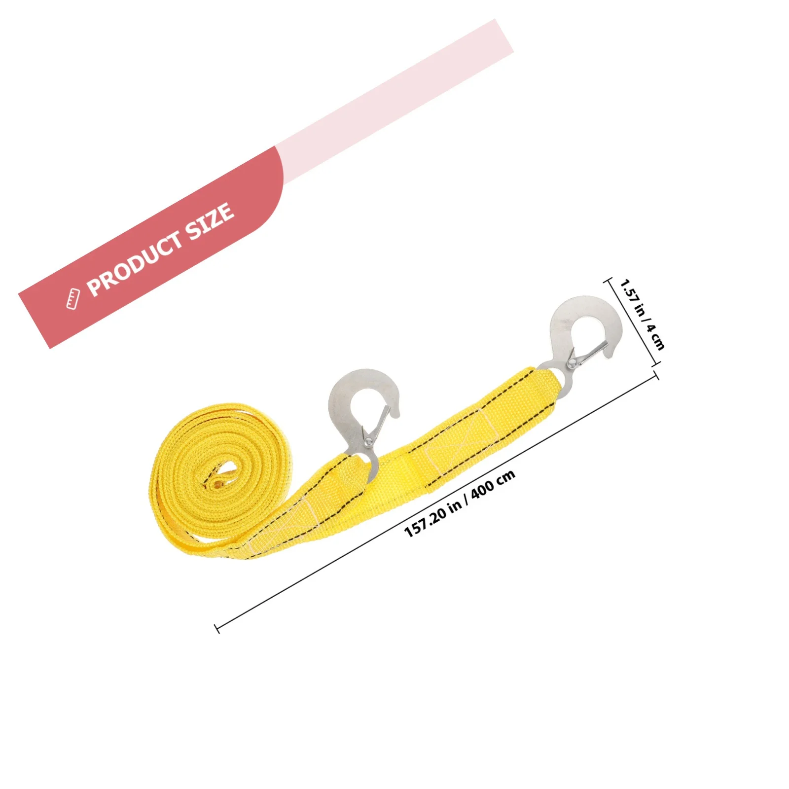 المحمولة سميكة سيارة سحب حبل حبل سحب الطوارئ مع هوك مركبة مقطورة حبل سحب سلاسل مع السنانير قصيرة اسئلة الأشرطة