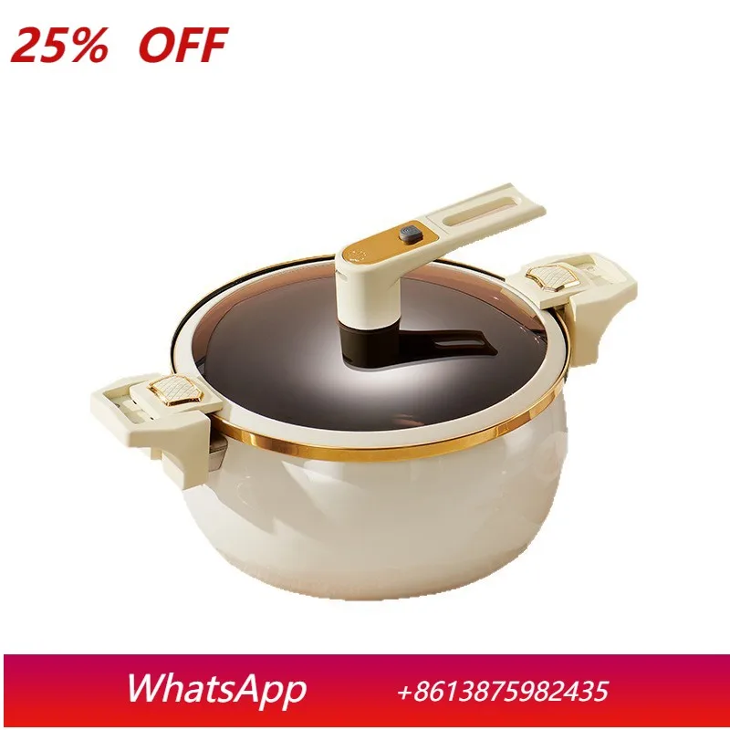 yjq micro-pressure soup pot household non-stick soup double ear stuffy cooking pot multi-functional integrated thickening