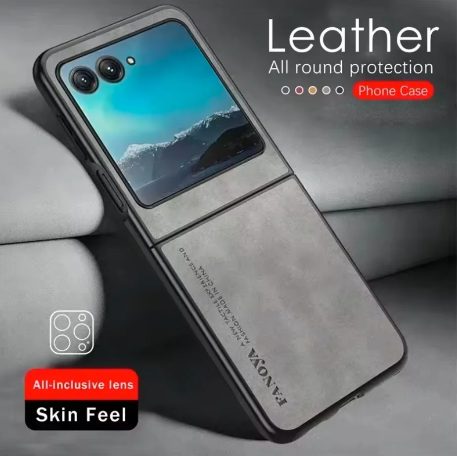Luxuriöse, faltbare Handyhülle aus Schaffellleder für Samsung Galaxy Z Flip 7, FE 6, 5, 4, 3, hochklappbar und nach unten, stoßfeste Stoßstangen-Rückseite