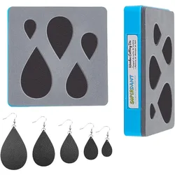 1 Set Leather Cutting Die Layered Earring Wooden Dies Waterdrop Shape Cutting Machine Leather Jewelry Die Cutter Machine