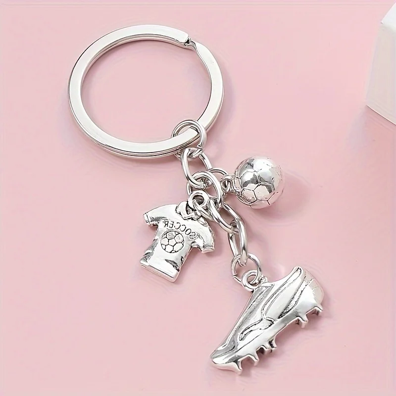 1 three-dimensional football shoe alloy keychain fashionable classic men's style car bag pendant