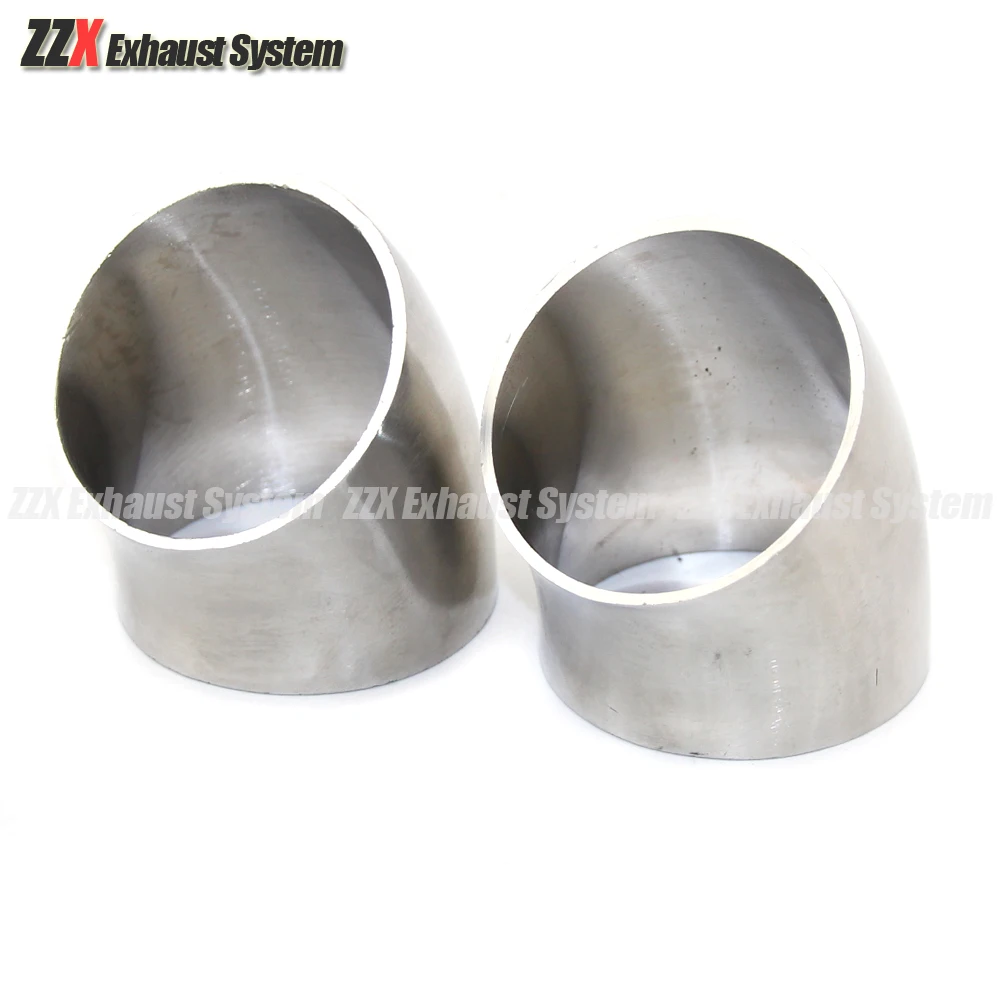 OD 54mm 57mm 60mm 63mm 70mm 76mm 85mm 89mm304 Stainless steel 45 degree elbow Flange for automobile exhaust pipe connection 1PC