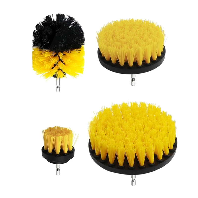Electric Drill Brush 2/3.5/4/5\'\' Round Plastic Scrubber Brushes for Bathroom Surfaces Shower Tile Kitchen and Car Drosphip