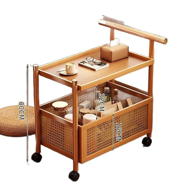 복고풍 트롤리 사이드 테이블 이미지