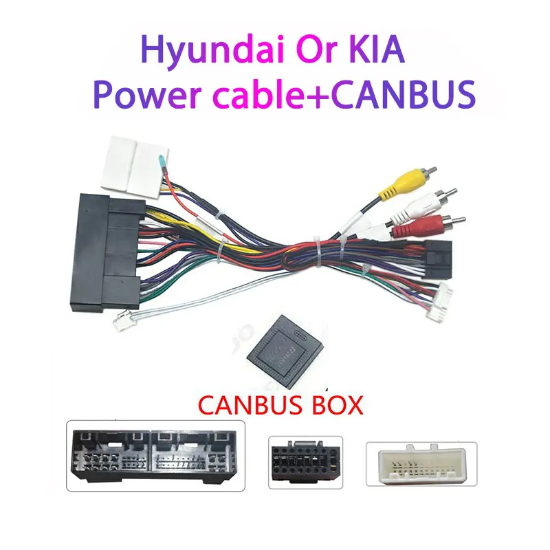 

For Hyundai veya KIA güç kablosu ile canbus only for JMCQ Car radio player