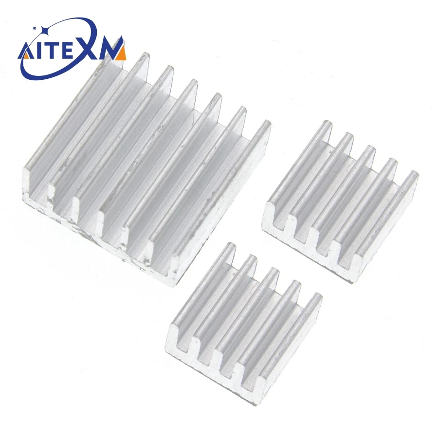 3PCS Adhésif Raspberry Pi Refroidisseur de Radiateur Radiateur En Aluminium Pur Kit Radiateur Pour Le Refroidissement Raspberry Pi 2 B