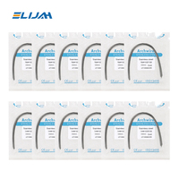ELIJAH Dental Stainless Steel Archwires For Dental Orthodontics Archwires Round/Rectangular 10PCS Teeth Braces Brackets