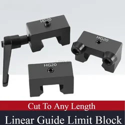 Linear Guide Rail Limit Block Tool Parts HG15/20/25 Stroke Fixed Block Limiter Buffer Side Lock Guide Regular Block Accessorys