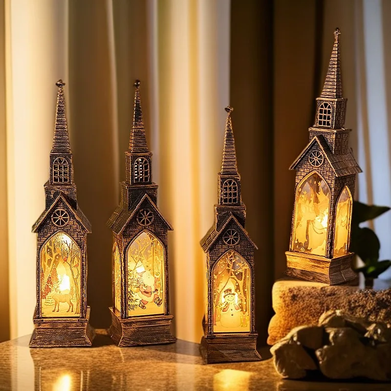 Vintage Weihnachts-LED-Nachtlicht Weihnachtsmann Schneemann Laterne Tischdekoration 2027 Weihnachtsdekoration für Zuhause Weihnachtsgeschenke
