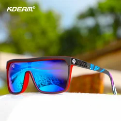 KDEAM Polarized Fishing Sunglasses For Men And Women One Piece Pink Lens Sun Glasses With Long-Lasting 5 Barrel Hinges