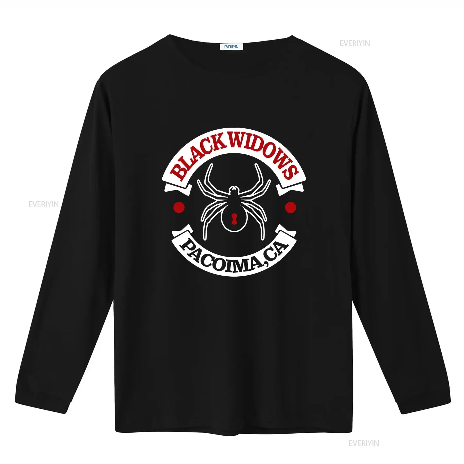 Black Widows Pacoima CA Spider Retro Biker Gang Fan T Shirt vintage Washed Slightly Stylish Breathable Stretched