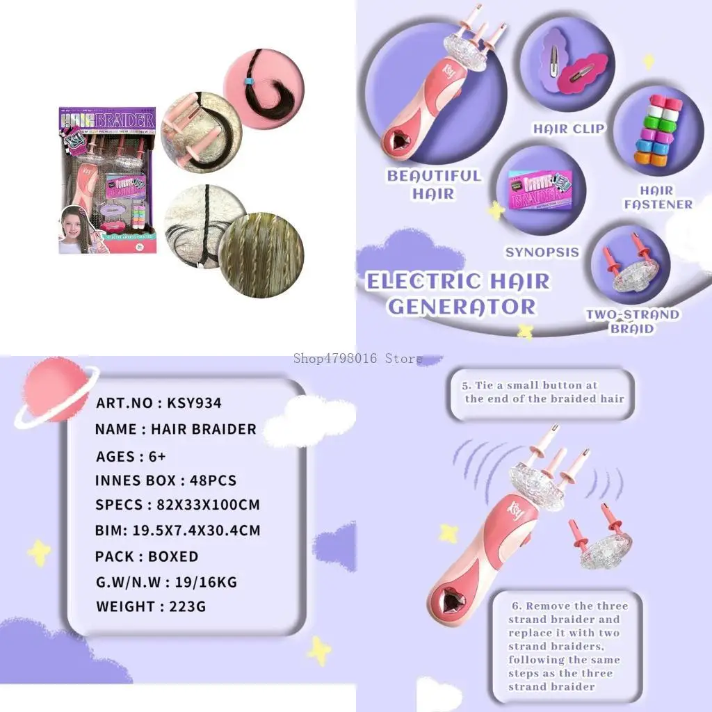 Ferramenta cabelo elétrico Ferramenta cabelo Kits máquinas cômodas para crianças meninas