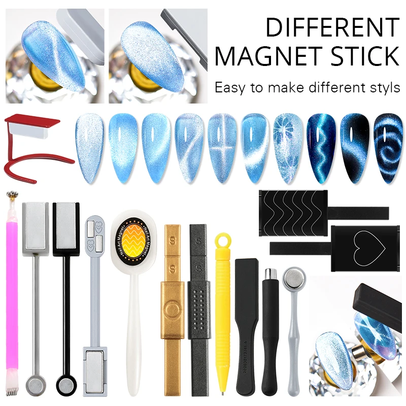 1Pc Cat Magnetic Stick 9D Effect Strong Plate for UV Gel Line Strip Multi-function Magnet Board Nail Art Tool