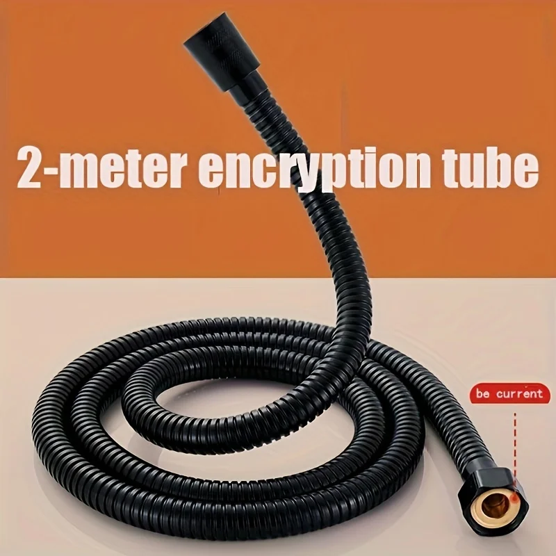

1 black 78.74 inch water pipe, shower hose, shower head connecting pipe, stainless steel water heater outlet pipe accessory