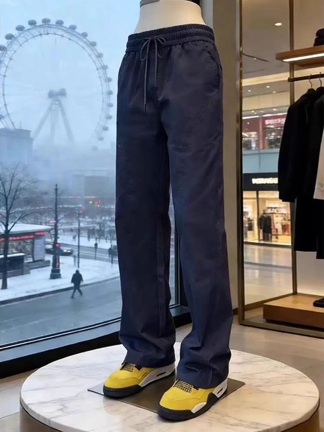 

Модные мужские повседневные брюки Softell для весеннего сезона: свободный крой, прямые штанины, ветрозащитные, водонепроницаемые, спортивные.