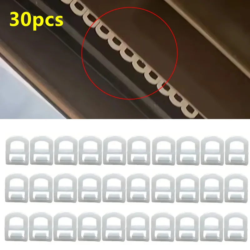 30pcs Car Plastic Fasteners Clip For Volvo Fm500 Auman Dongfeng J6 Truck For Renault Curtains Straight Pulley Buckle Rings Rivet