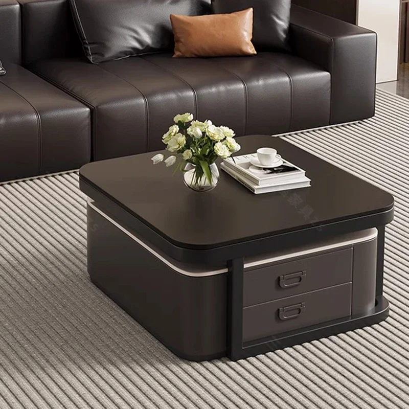 

Decoration Wood Coffee Table Living Room Bedroom Storage Adjustable Coffee Table Minimalist Unique Mesa Auxiliar Home Furniture