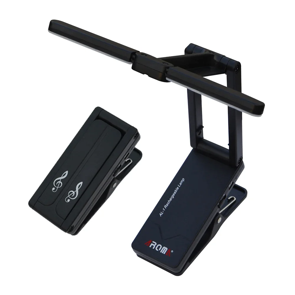 أروما حامل الموسيقى مشبك الضوء على ورقة LED القابلة لإعادة الشحن قراءة مصباح USB ورقة الموسيقى ضوء المرحلة العالمي المحمولة LED الخفيفة #2