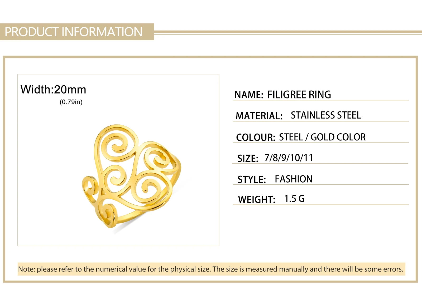 Skyrim Böhmischer Filigran-Ring Edelstahl Goldfarben Fingerringe 2026 Damen Trendiger Schmuck Ehering Muttertagsgeschenk – Detail 2