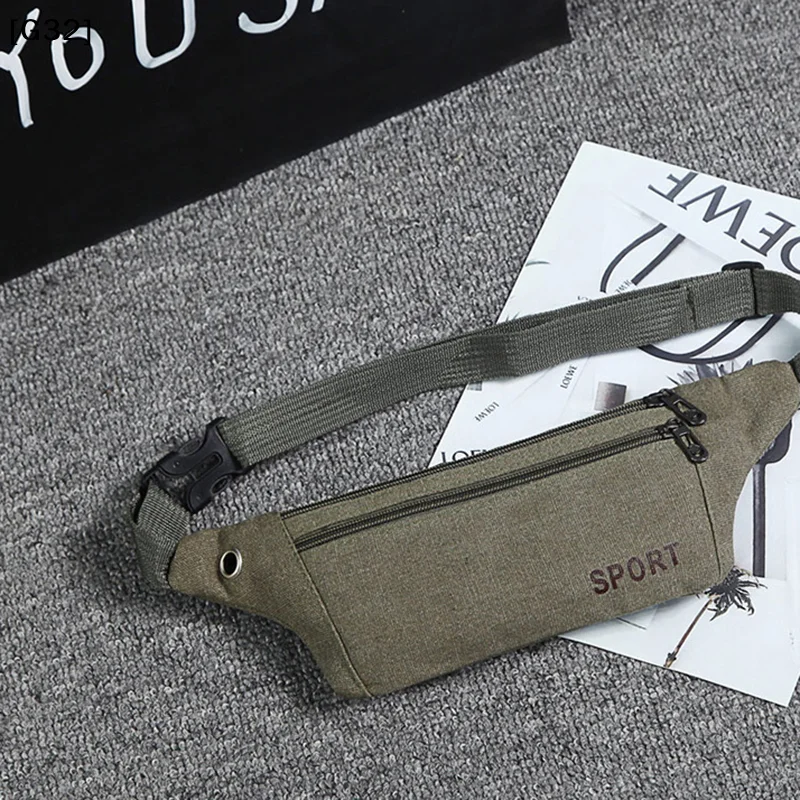 Canvas Fit Waistpack Mobile Waistpack Men's Sports Outdoor Leisure Running Anti Theft Ultra Thin Invisible[G32]