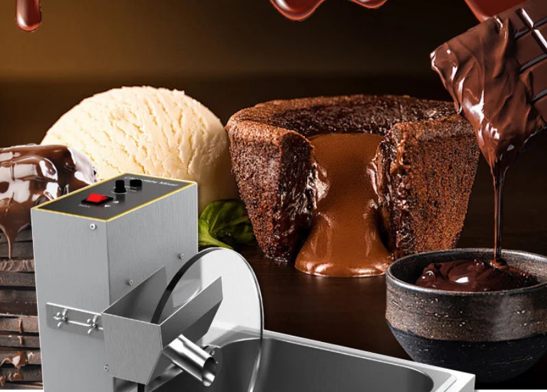 Commercial Chocolate Melting Machine Digital Temperature Control Stainless Steel Chocolate Tempering Pot