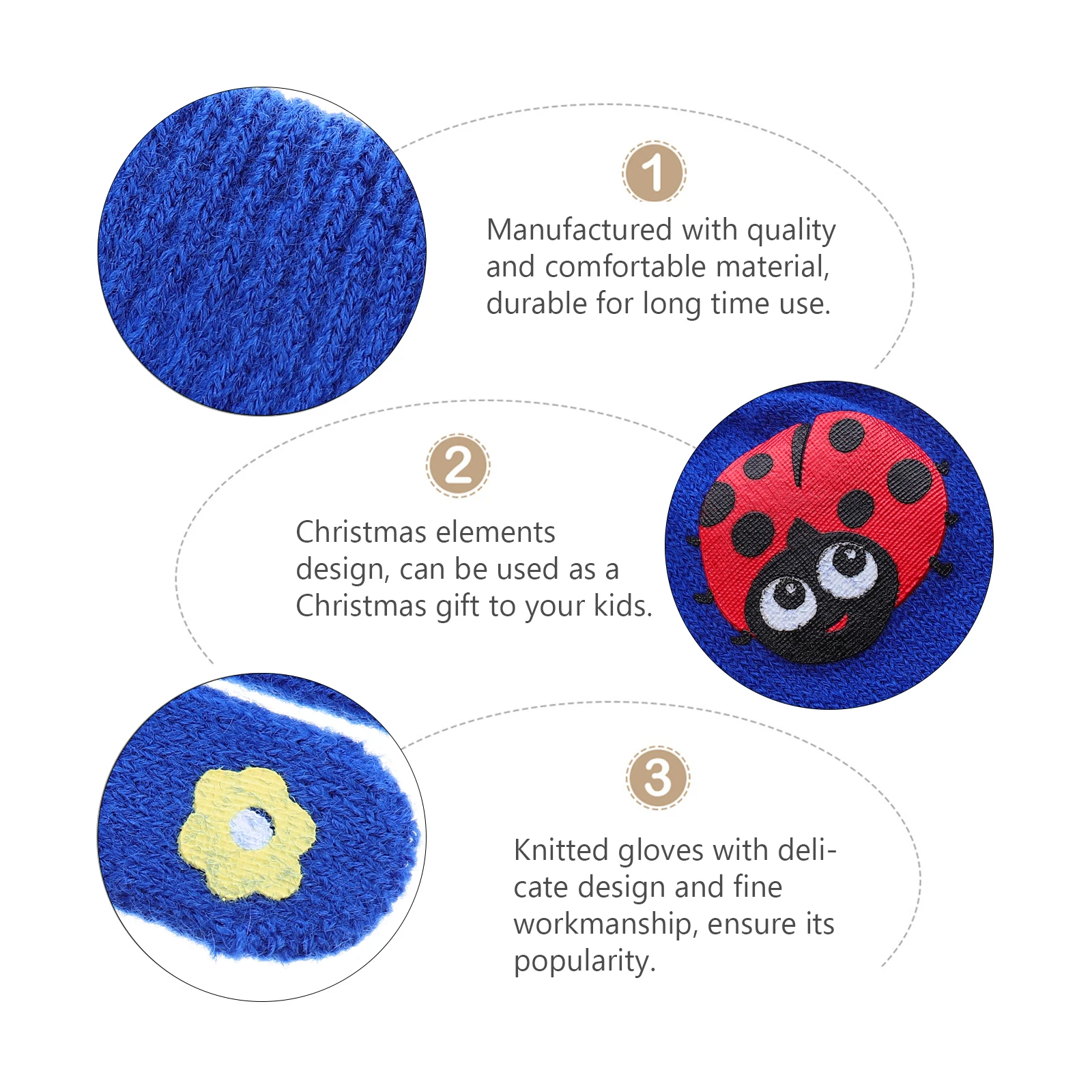 

Cartoon Animal Kids Black Mitten Winter Mittens Warm Children 5 Pairs Children Windproof Mitten Kids Winter Gloves Proper Size