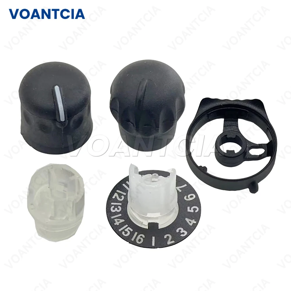 5Sets Frequency Channel Cover with Inside Retainer and Volume Knob for Motorola XTS3000 XTS5000 Replacement Accessories