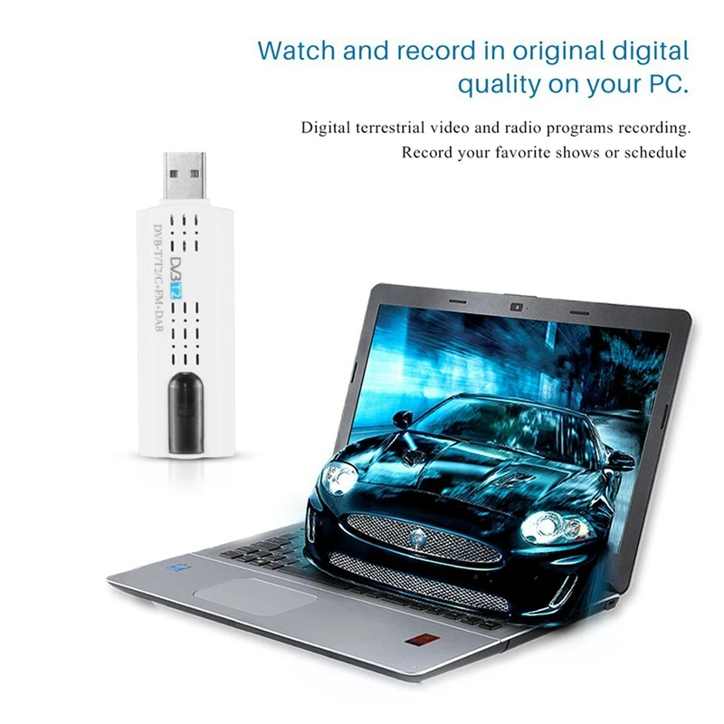 Top Deals USB 2.0 Digital DVB-T/T2 SDR+DAB+FM HDTV TV Tuner Receiver Stick