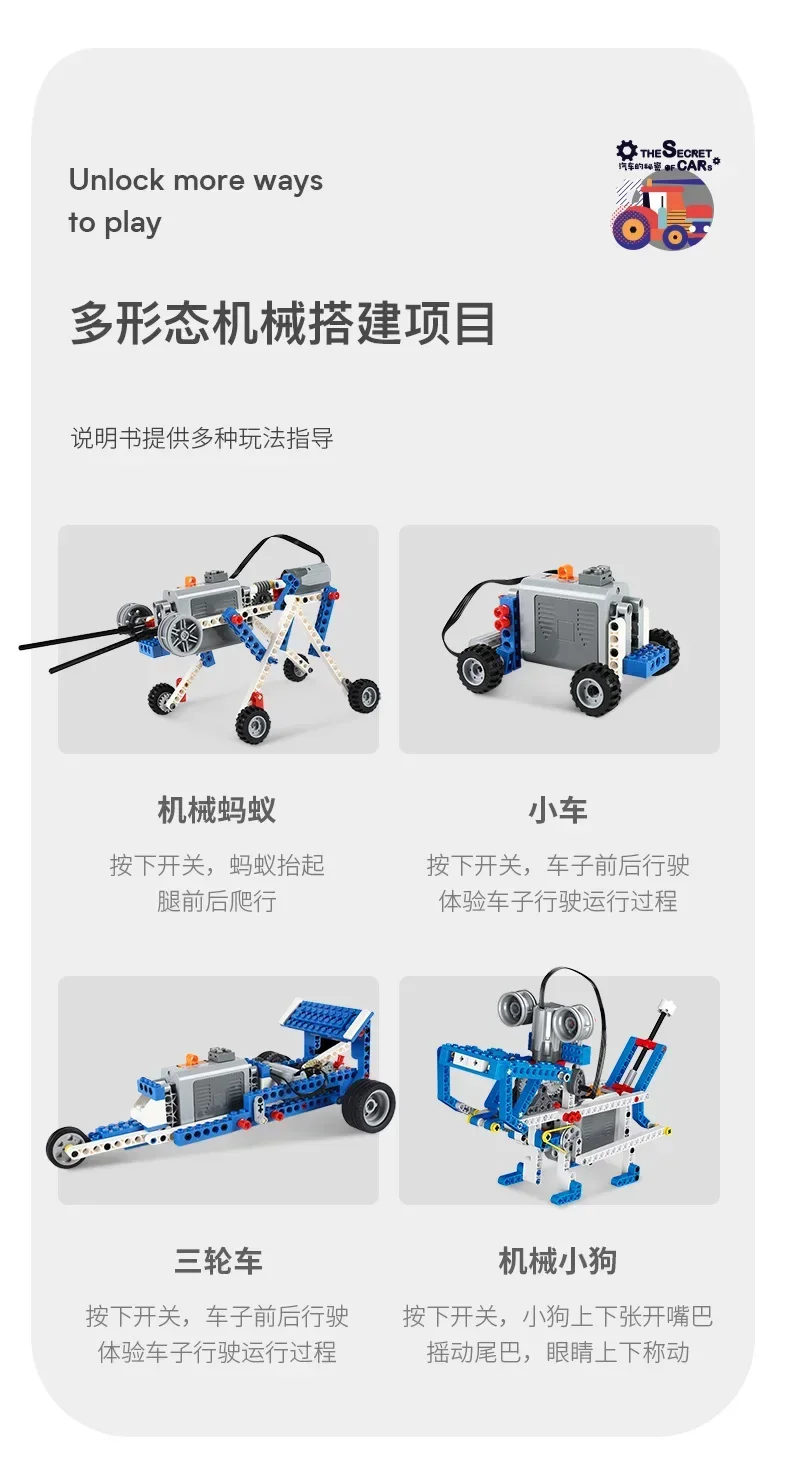 9686 piezas de alta tecnología piezas MOC multitecnología estudiantes de escuela educativa aprendizaje de bloques de construcción función de potencia conjunto para niños