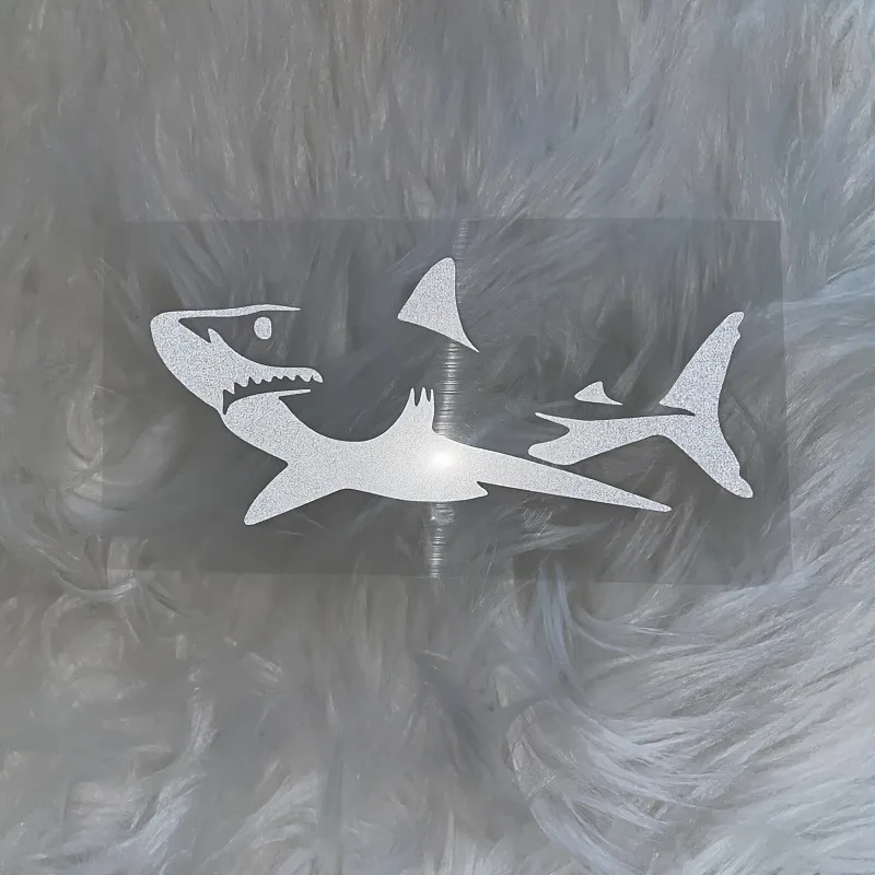 Cute Shark Motorcycle Stickers for Fuel Tank Fairing Waterproof Vinyl Decals Car Body Window Cool Decoration Durable Decals