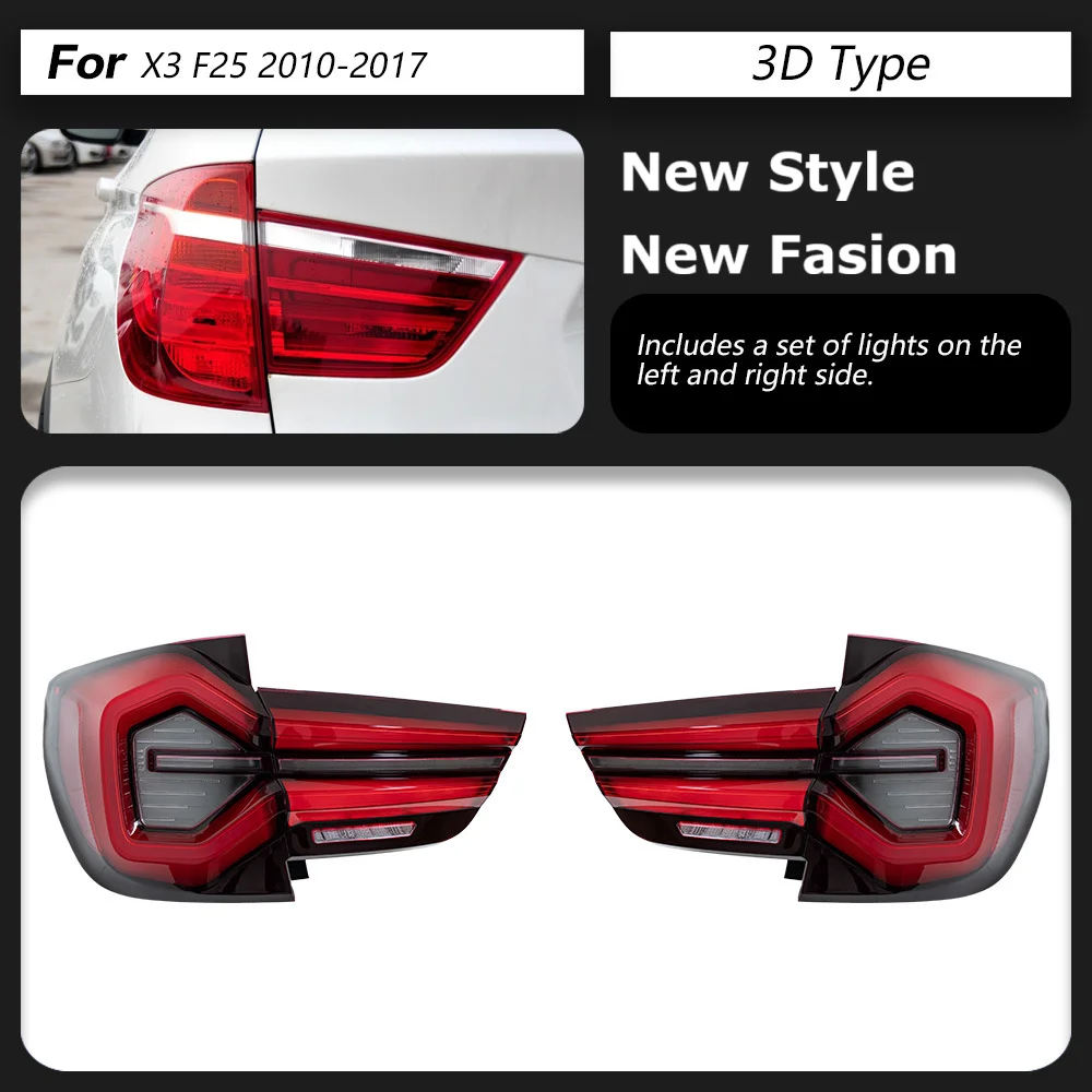Für die 10-17 Jahre BMW X3 Rückleuchtenbaugruppe F25 Modifikation der Rückleuchte bis zum fließenden LED-Blinker