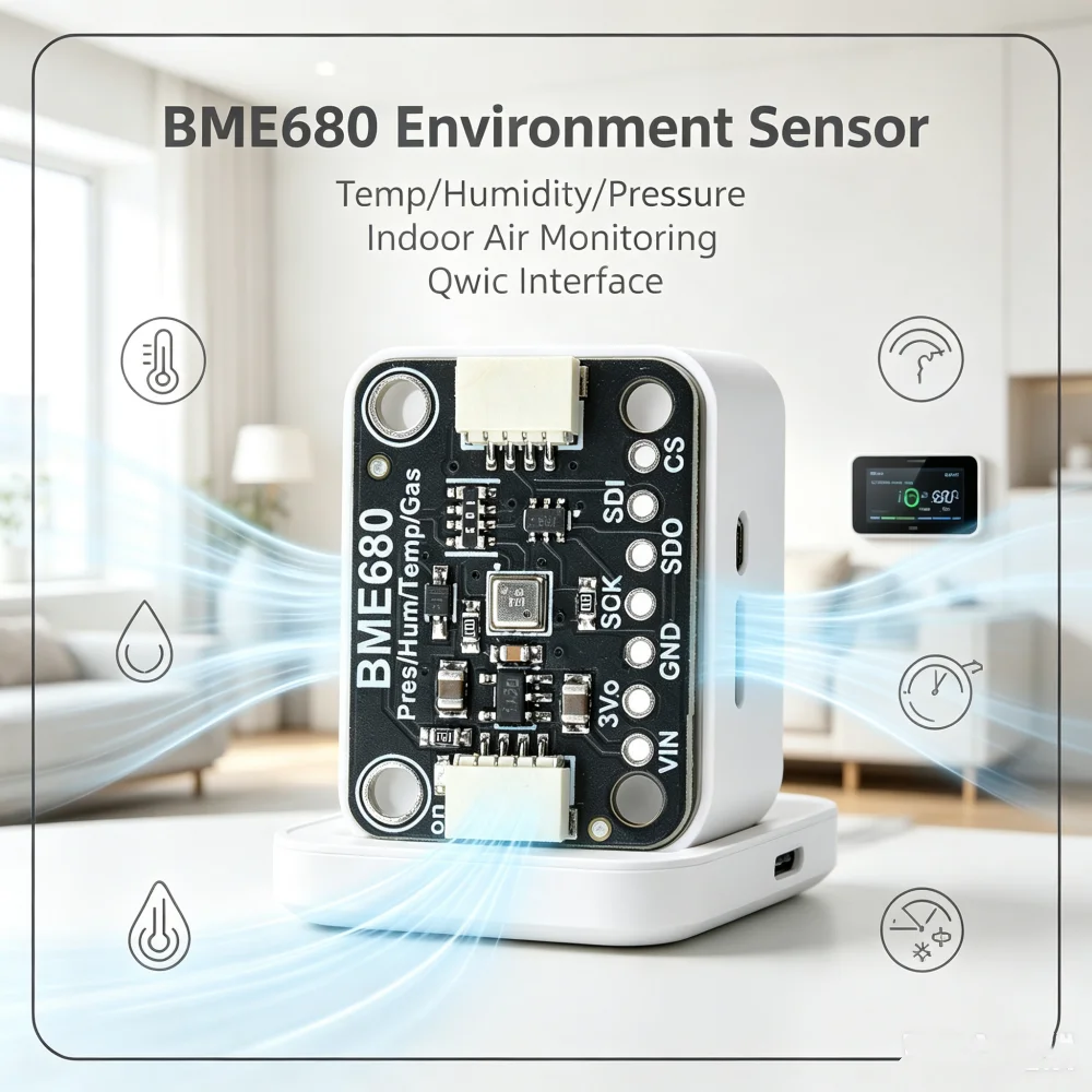Bme680/bme688 Temperature And Humidity Sensor Module Compatible Suitable Stemma Qt Qwiic Port Environment Monitoring