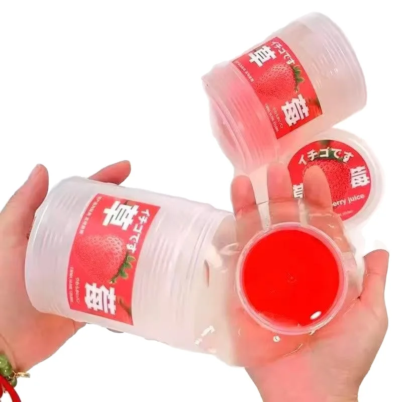 300ml Large Slime Decompression Crystal Mud Simulated Fruit Juice Decompression Pinching Soft And Relaxed Pinch Relieve Pressure