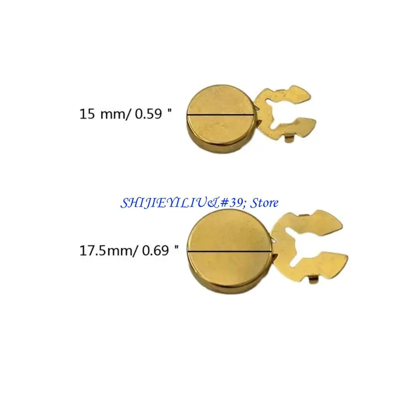 E21F 10pcs Messing Imitation Manschettenlinks Runde Tastenabdeckung Messing Manschettenknöpfe Tastenabdeckung Manschettenlinks