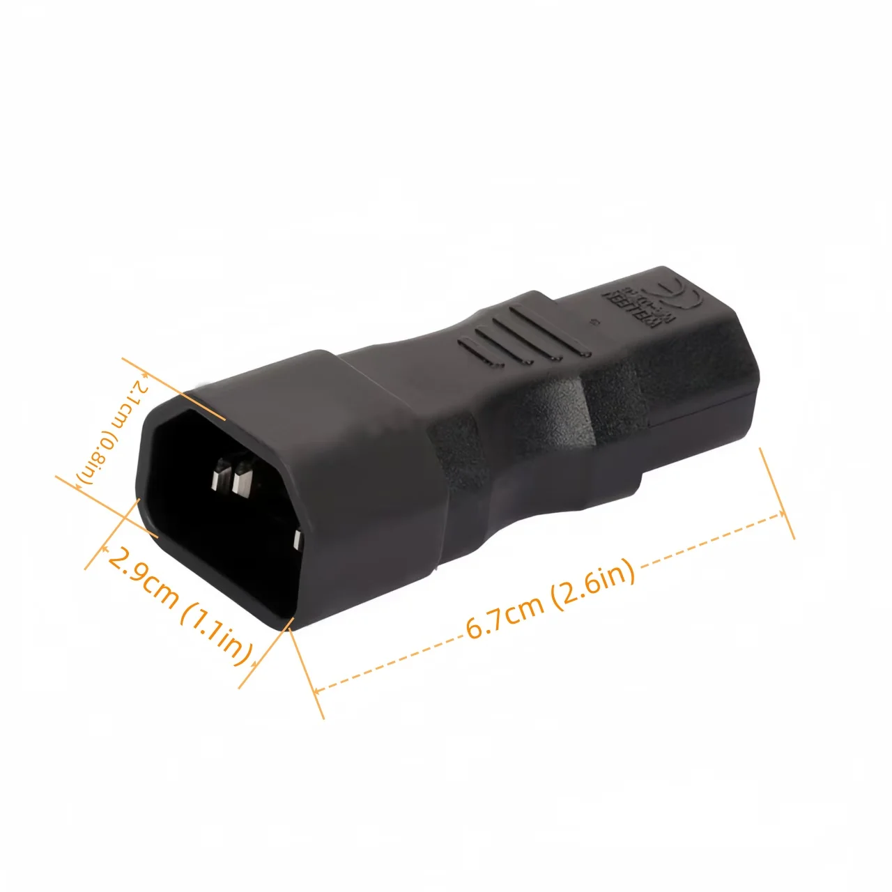 （10 PACK）IEC 320 C14 to C13 straight adapter, IEC C13 to C14 180 degree adapter,10A 250V,Cables & Connectors Power Adapter