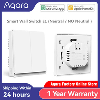 Aqara Smart Wall Switch E1 ZigBee 3.0 Smart Home Wireless Key Light Switch Fire Wire With NO Neutral For Mi Home Homekit APP