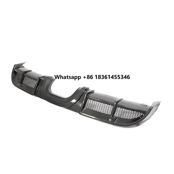 

Carbon Fiber Rear Bumper Splitter Lip Spoiler With Rear Diffuser For 718 2016-2018 Vehicle Parts