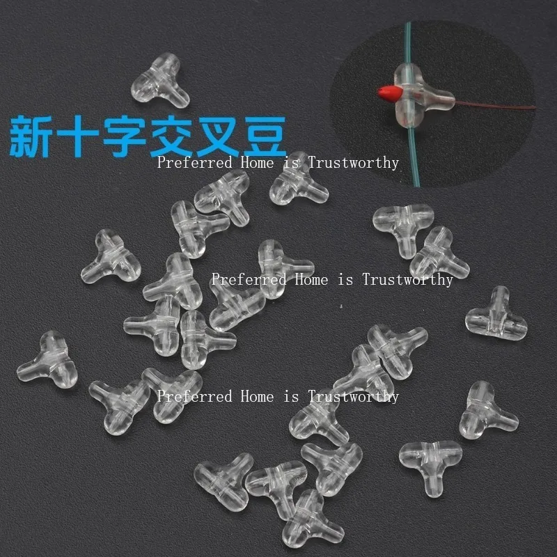 Three Way Cross Bean Platform Sea Fishing Smart Bean String Hook Anti Entanglement Transparent Bead Blocking Accessory