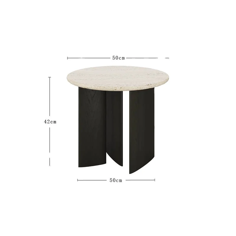 

ZL Leisure Design Living Room Small Table Cave Stone Simple Corner Table Bedroom round Small Coffee Table