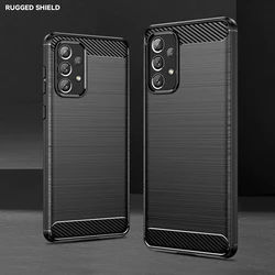 Rubber Carbon Fiber Soft TPU Silicone Back Cover For Samsung A52 A53 A73 A71 A51 A32 A23 A72 A10 A20 A50 A21S A31 A70 Phone Case