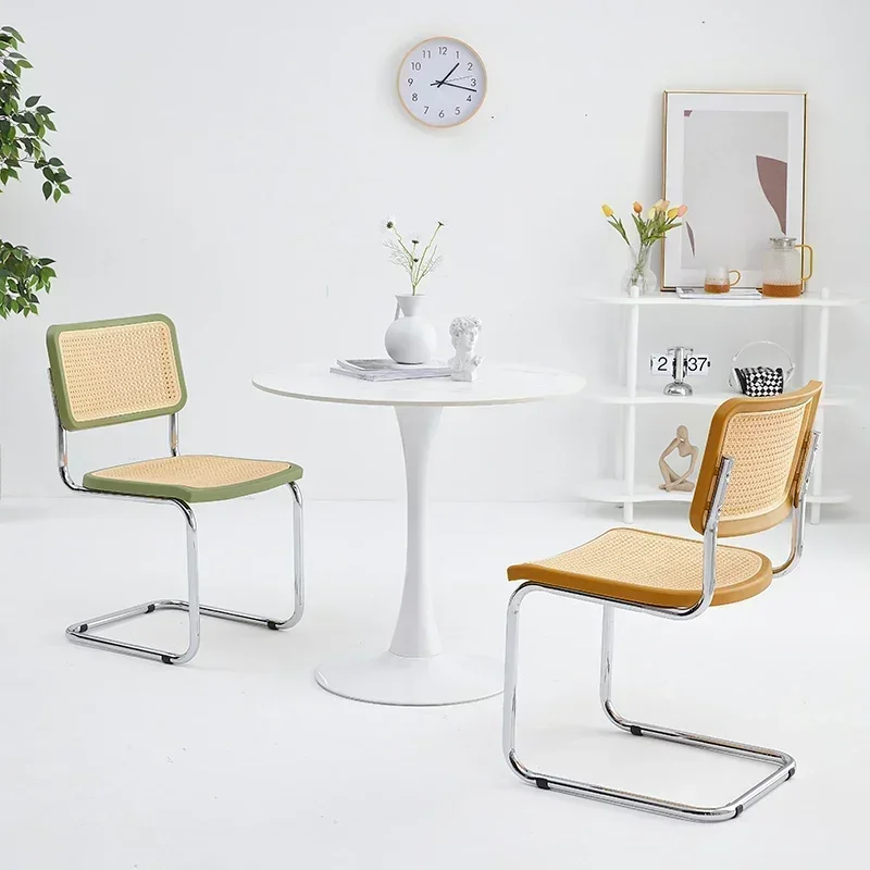 Dining Chair Imitation Rattan Chair Plastic Hollow Dining Room Home Living Room Leisure Computer Reception Office Outdoor Chair