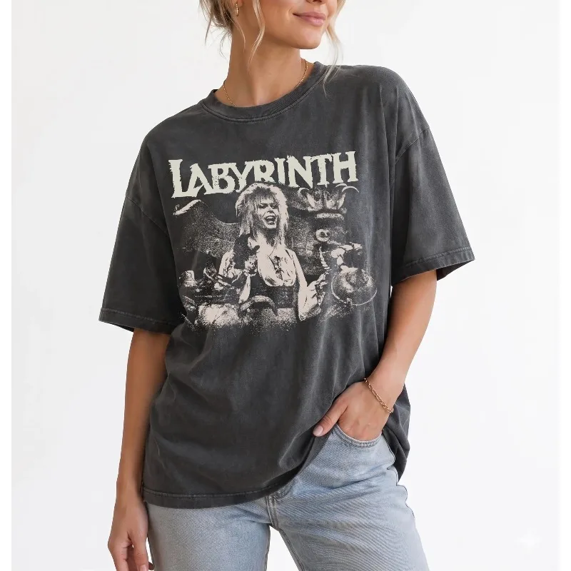 Retro Fantasy Movie Pattern T-shirt for Women, Unisex Summer New Casual Fashion T-shirt