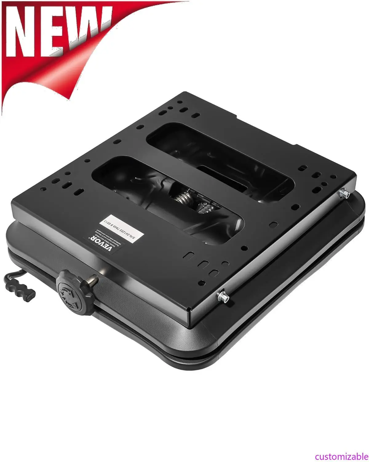 

Комплект подвески сиденья с направляющей для ползунка сиденья, универсальная пневматическая подвеска сиденья с пылезащитным чехлом, регулируемая спереди к сзади 6 дюймов