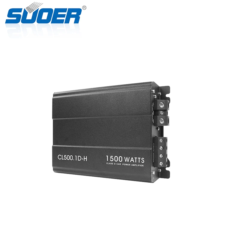 Suoer CL500.1D-H Monoblock Mini Car Amplifier 1500w Amplifier Mono Channel Class d Car Amplifier