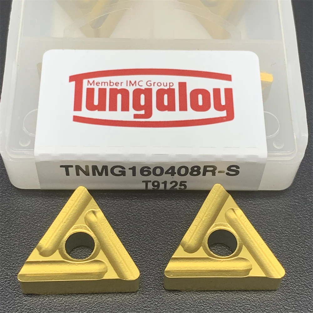 10PCS TNMG160408R-S T9125 TNMG160404R-S T9125 Carbide Inserts for Steel Parts High Quality CNC Lathe External Turning Tools