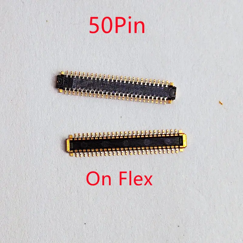 10Pcs LCD Display Screen Flex FPC Connector Plug Jack 50Pin For Motorola Moto E6 Play XT2029 XT2029-1 Plug On Board